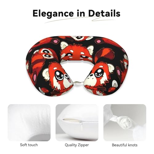 Almohada de espuma viscoelástica para viaje negra miniatura 2