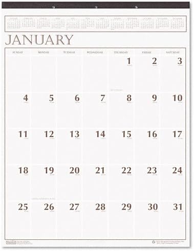 House of Doolittle 380 Large Print Monthly Wall Calendar in Punched Leatherette Binding, 20 x 26, 2018