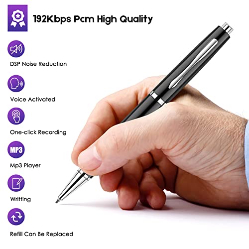 image for AUTENS 32GB Digital Voice Recorder Pen Portable Voice Activated Record