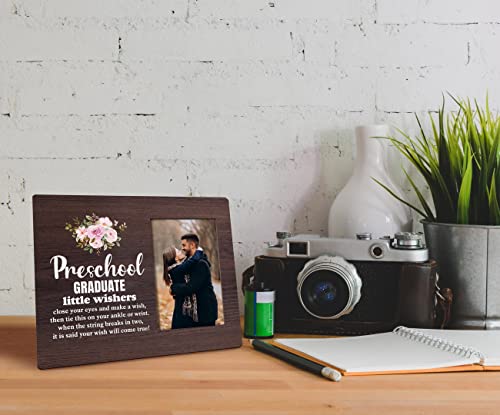 Haluosi Preschool Graduation Gifts Picture Frame, Tabletop Picture Frame Plaque Gift, Childish Saying Photo Frame Plaque Gift, Best Wishes Gift To Preschool Student, Kindergarten Graduate Present #TOP4