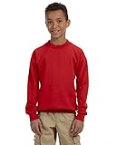 Gildan Boys Heavy Blend Crewneck Sweatshirt, Medium, Red