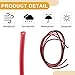 Partuto 1 Set 14AWG Universal Ground Wire Car Radio, Automotive, Car Speakers Power Wire Fully Insulated& Soft Touch Jacket TC Black,Red 3FT Black+3FT Red