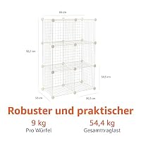 Amazon Basics Würfel-Drahtgitter, 6 Würfel, 30,5 x 30,5 cm, Weiß – Ansicht 2