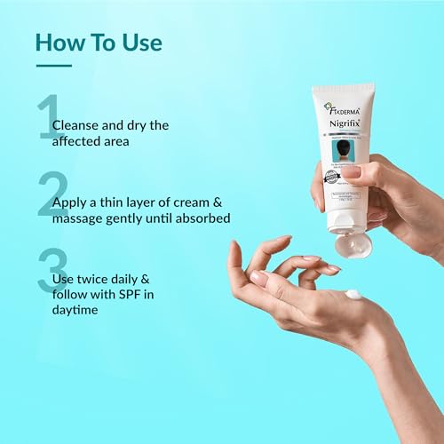 Image of Fixderma Nigrifix Advance Cream for Acanthosis Nigricans with Melatonin, Retinol & Lactic Acid | For Dark Body Parts like Neck, Ankles, Knuckles, Armpits, Thighs & Elbows | Dermatologist Tested - 50g