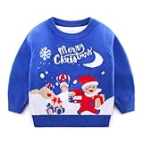 [HongzyFirm] クリスマス セーター キッズ ベビー服 可愛い ノルディック柄 プルオーバー 面白い 女の子 男の子 男女兼用 韓国風 防寒 インナー トップス ニット 子供服 長袖 厚手 春秋冬 ニットセーター 子供 丸首 暖かい 新年 プレゼント