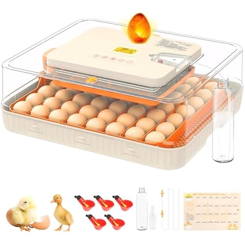 56 Egg Incubator for Hatching Eggs, Egg Incubators with Automatic Egg Turning, Temperature and Humidity Control, Egg Candler, Automatic Water Bottle Refill, Incubator for Chicken, Ducks, Goose