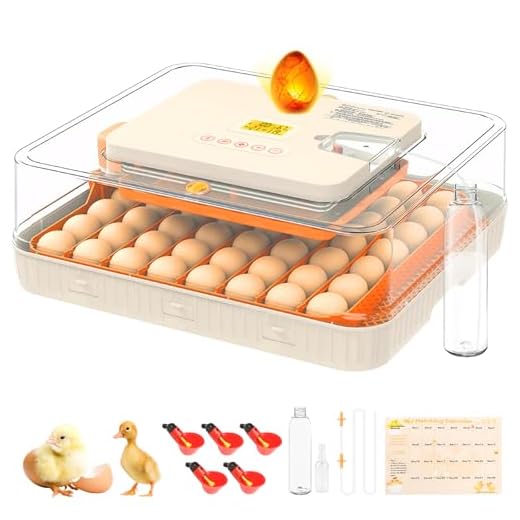APODESS 56 Egg Incubator for Hatching Eggs, Egg Incubators with Automatic Egg Turning, Temperature and Humidity Control, Egg Candler, Automatic Water Bottle Refill, Incubator for Chicken, Ducks, Goose