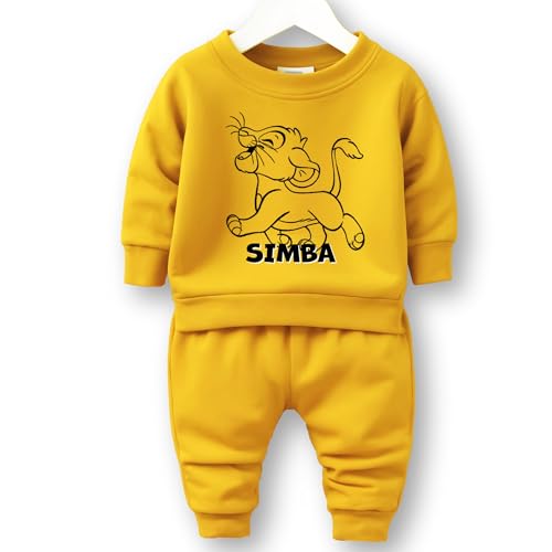 Image of Minicult Kids Cotton Co-ords Full Sleeve Sweatshirt and Pant Set with Character Print