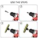 7PCS 3 Inch Wool Polishing Buffing Pad, with Hook and Loop Back, Car Buffer Drill Attachment with M10 Drill Adapter, Car Buffer Polisher Kit for Polishing, Waxing, Detailing