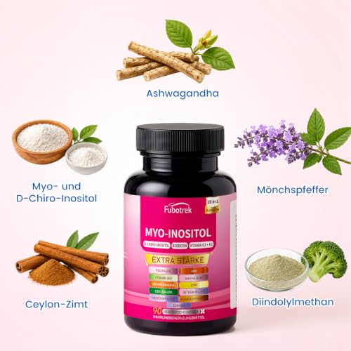 Cortisol Senken+ Myo - Inositol Kapseln, Cortisol Senken Cocktail mit L-Theanin, Ashwagandha, Magnesiumglycinat & Vitamin D3… – Ansicht 3
