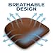 Big Hippo Chair Pads, Memory Foam Chair Seat Cushion Non Slip Rubber Back Thicken Chair Padding with Elastic Bands for Home Office Outdoor Seats (Brown-1pc)