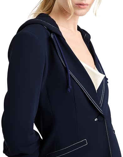 Cinq à Sept Women's Contrast Topstitch Hooded Khloe Blazer3