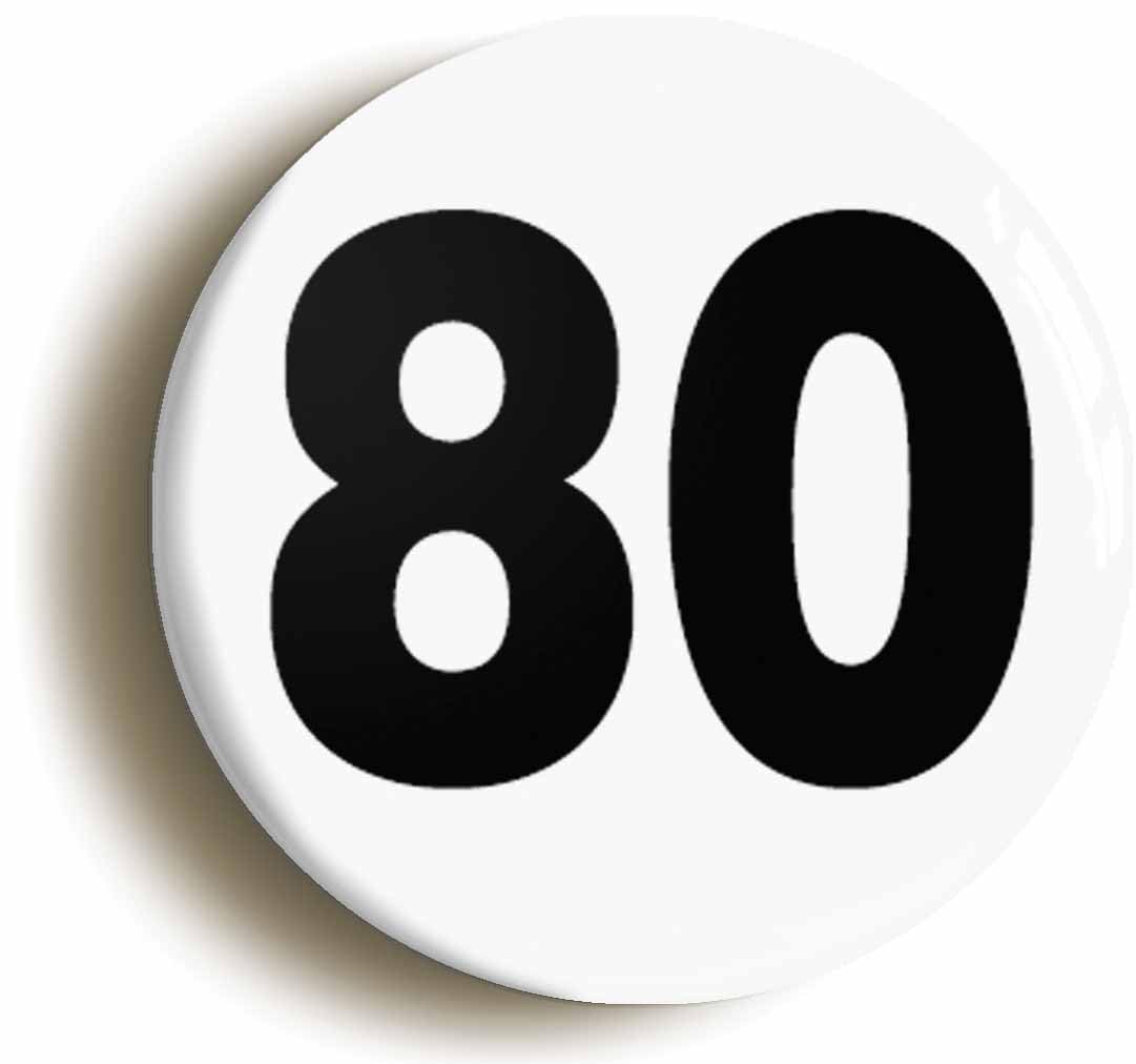 Ozorath Plain Number 80 Fridge Magnet