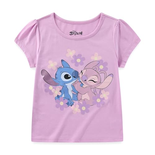 Image of Disney Lilo & Stitch Angel Girls Short Sleeve T-Shirt for Big Kids