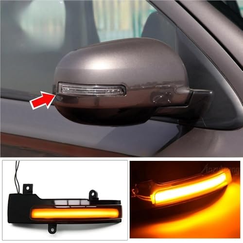 Lámpara señal giro espejo lateral retrovisor coche compatible con Outlander 2015 y Lancer 2