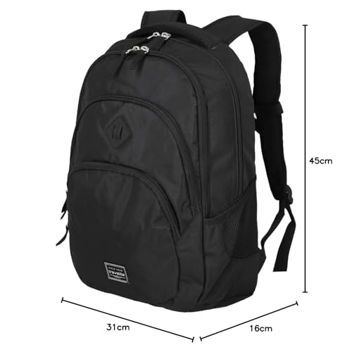 Travelite Handgepäck Rucksack, Laptop Rucksack 15,6 Zoll, BASICS, Daypack, Tagesrucksack mit vielen Fächern, 45 cm, 22 Liter