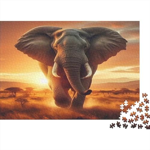 Rompecabezas de elefante africano de 1000 piezas para relajarse en casa y decorar tu salón
