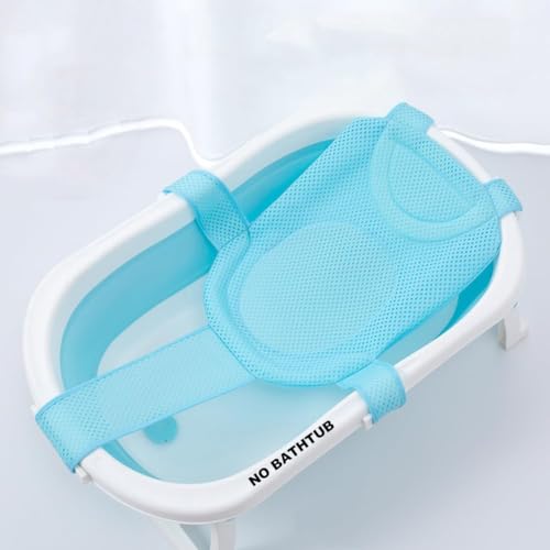 Image of Baby Bath Seat Support Net Soft Baby Bathtub Pad Newborn Bath Cushion Breathable Infant Bathing Support Mat Shower Pad for 0-18 Months