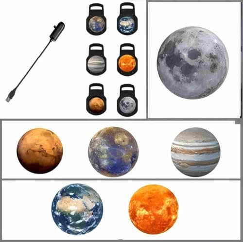 【2026 新設計】星空ライト USB星空プロジェクションライト 交換可能な6個宇宙投影ランプ 360 回転スタープロジェクターランプ LEDライト 車の寝室の天井 & 壁の雰囲気回転 (6種類) [2]
