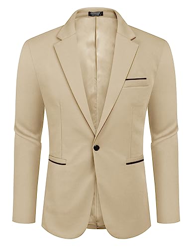 Image of COOFANDY Men's Casual Blazer Jacket Slim Fit Sports Coat Business Suit Jackets One Button