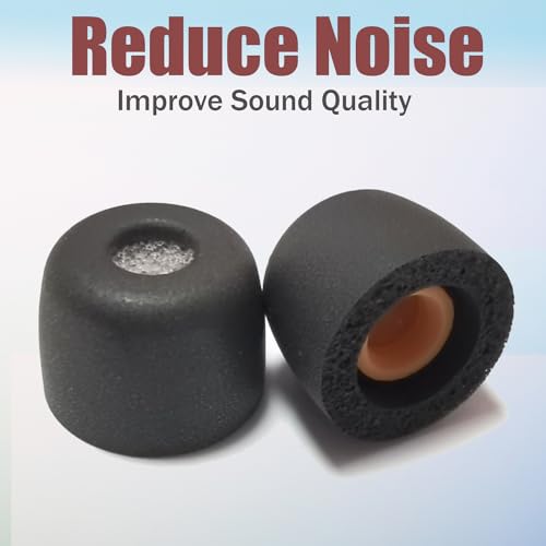 Image of Luckvan Memory Foam Eartips for Sony WF-1000XM5 Cotton Filter Earbuds Tips for WF-1000XM5 WF-1000XM4 fit in Case Small Ear Tips 3 Pairs Black