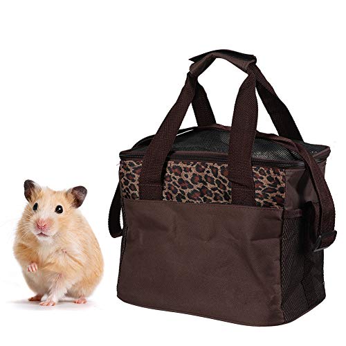 Bolsa portátil para hamster, bolsa de viagem para animais de estimação, quadrada respirável resisten