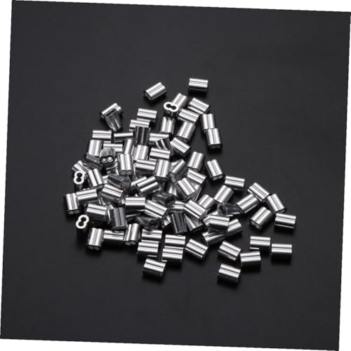Manguitos de aluminio DECORNIJIA con doble agujero para cables de acero 2