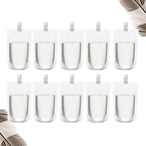 UPKOCH 30 Unidades de Plástico para Bebidas Com Bico de Plástico Bolsa para Bebidas Frascos para Beb