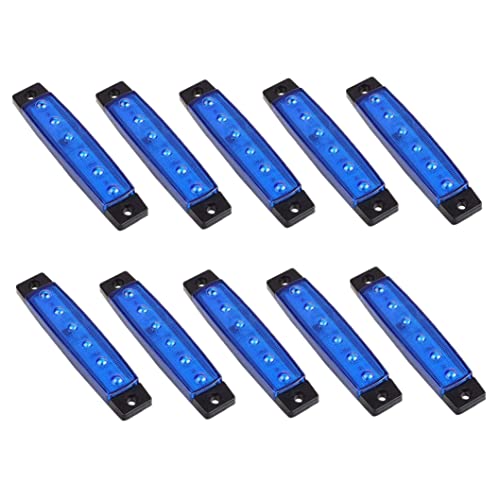 CAKEEYUM Boat Interior Lights LED Navigation Strip Bar Light Interior Lamp Battery Operated for Car Boat Truck 10PCS 12V Blue Lights, Lamp, Strip Bar for, LED L