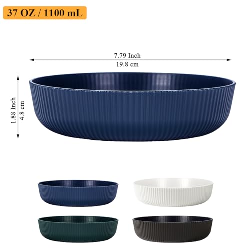 Berglander Pasta Bowls Set of 4, Salad Bowls 37oz Unbreakable Large Plastic Soup/Salad/Fruit/Serving Bowls for Home, Restaurant, Outdoor, Picnic, Camping, Serving Dishes by Berglander - Image 2