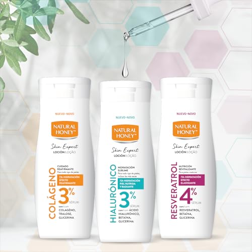 Miniatura 6 de Natural Honey, Skin Expert Loción Corporal con Colágeno, Efecto Reafirmante con 3% de Sérum Activo, 72H de Hidratación Profunda, Textura Ligera, Rápida Absorción, Apto para Todo Tipo de Pieles