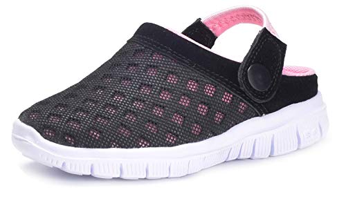 Clogs Kinder Hausschuhe Jungen Mädchen Gartenschuhe Pantoletten Strand Sandalen Atmungsaktiv rutschfest 38 EU 11-Pink