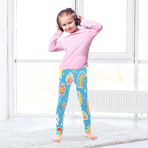 Toddler Girls Leggings Printed Yoga Pants Leggings Sun Cloud Rainbow for Kids4