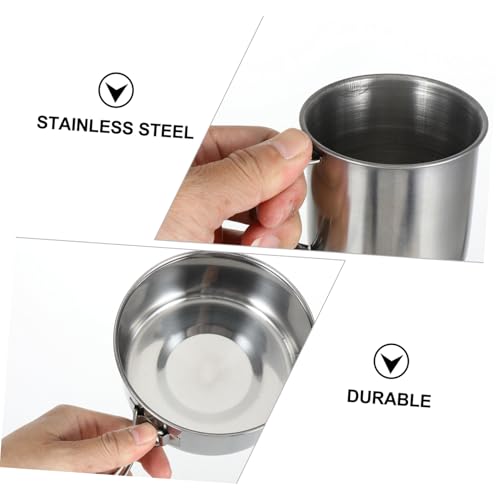 BCOATH 8 Pcs Stainless Steel Camping Cookware Set Outdoor Cook Equipment for Backpacking Hiking Picnic Portable Pots and Pans for People - Image 4