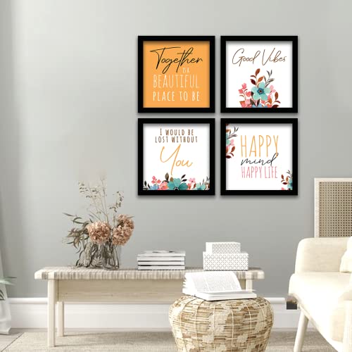 Image of NoWorries 3D Floral Botanical Wall Painting with Frame | Premium Textured Flower & Leaf Artwork, Pastel Nature Wall Decor Framed for Living Room Bedroom Office and Home Decoration