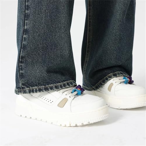 Men's Vintage Flared Kick Flare Denim Pants Bootcut Trousers Full Length Loose Jeans4