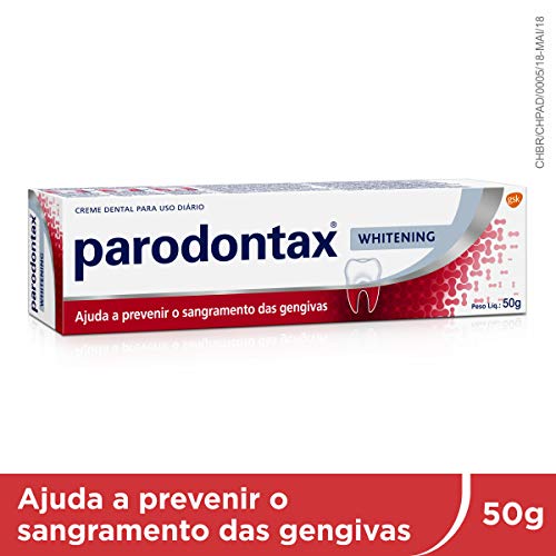Parodontax Whitening, Creme Dental Branqueador para Prevenção do Sangramento das Gengivas - 50g