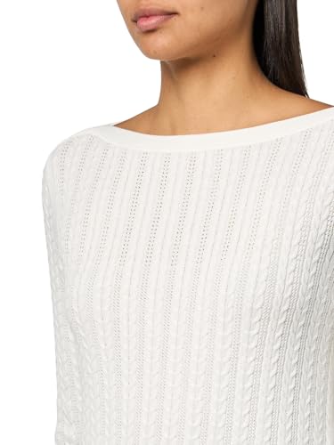 Image of Nautica Women's Long Sleeve Cable Boatneck Sweater