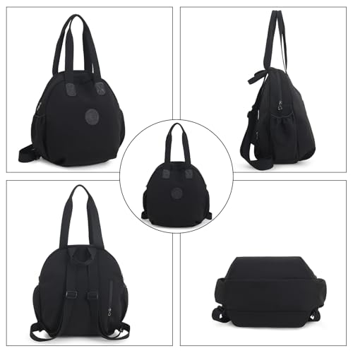 Sac à main porté dos femme grand sac à bandoulière nylon imperméable convertible - 7