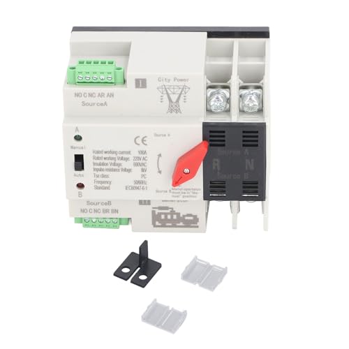 Interrupteur de Transfert Automatique 2P Commutation Rapide en Millisecondes 100A AC220V