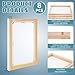 CroBlissful 8 Pcs 10 x 14 Inch Wood Silk Screen Printing Frames for Beginners Clear Precise Screens, High Tension Nylon Mesh, 0.87 Inch Thickened Frame for T Shirts DIY Printing(200 Mesh)