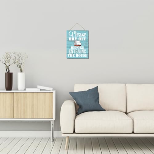 65% Off Rustic Wood Plaque Door Sign - Decorative Wall Hanger - Image 4