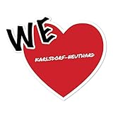 Digitaldruck JOllify Aufkleber - KARLSDORF-NEUTHARD – Farbe: Design: We Love - Wir lieben