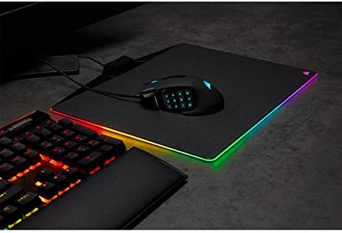 Corsair Scimitar ELITE RGB Óptico MOBA/MMO Ratón para Juegos, 18.000 PPP Óptico Sensor, 17 Botones Programables, Retroiluminación RGB Dinámica en Cuatro Zonas, Forma Contorneada, Color Negro 3