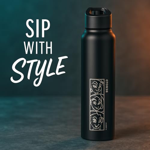 Image of SKI Sprint Stainless Steel Sipper Water Bottle with Laser Print, for School, Office, Gym, Home, Travel | AdultS &Teens | 950 ML, Leakproof, Rust free | Character Merchandise PRINCESS