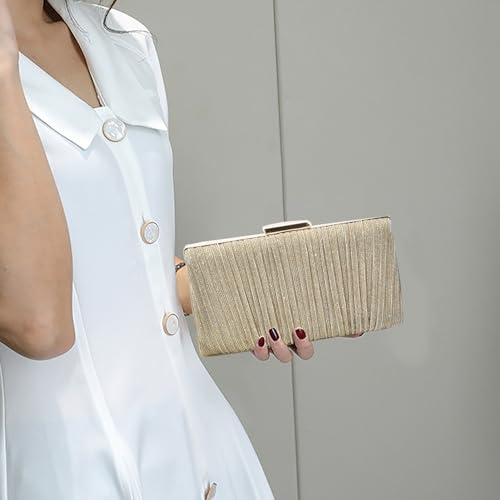 Image of Clutch Purse for Women, Evening Bag with Removable Chain Strap Elegant Handbag for Wedding /Prom /Cocktail /Party