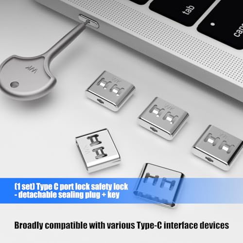 Bloqueador USB tipo C de acero inoxidable de alta resistencia antimanipulación 2