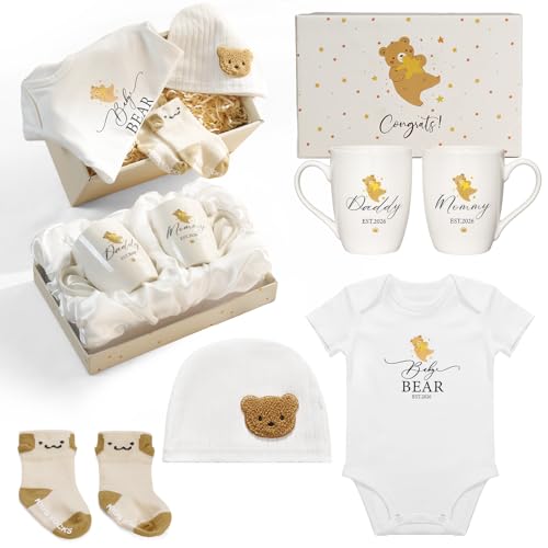 AW BRIDAL New Mom Gifts for Women 2026, New Parents Gift for Couples, Baby Gift Basket for Boys...