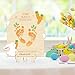 Sereliy Baby's First Easter DIY Footprint Art Card, Our Little Easter Wood Sign Milestone Keepsake Ornaments for Baby Shower Newborn Photoshoot Prop (Carrot)