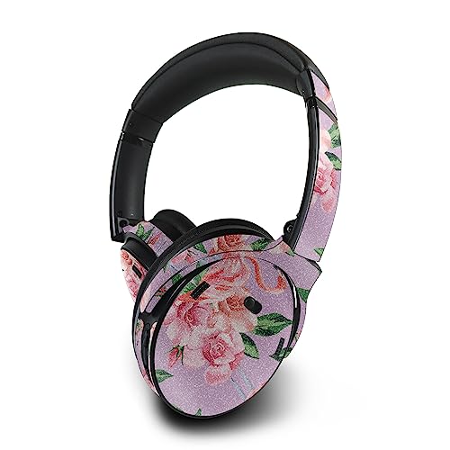 Image of MightySkins Glossy Glitter Skin Compatible with Bose QuietComfort 45 Headphones Flamingo Rose | Protective, Durable High-Gloss Glitter Finish | Easy to Apply | Made in The USA